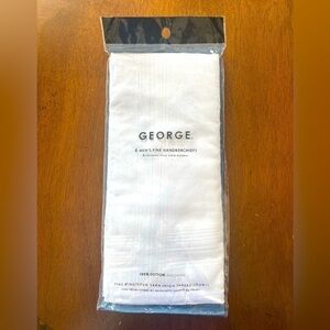NWT- George fine handkerchief 6 in a pack white high thread count